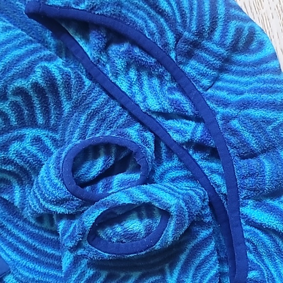 🌊 Patagonia Wave Print Synchilla Snap-T pullover fleece kids size L 12 - Picture 5 of 10